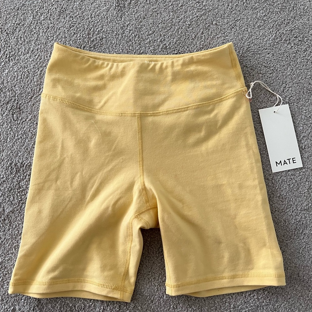 Mate the Label organic stretch biker short in Solar